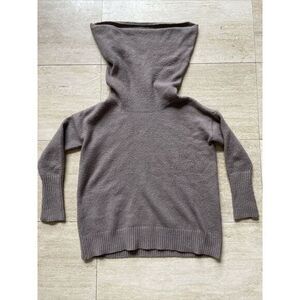 Joan Vass Womens Turtleneck Solid Long Sleeve‎ Sweater Brown Size XS
